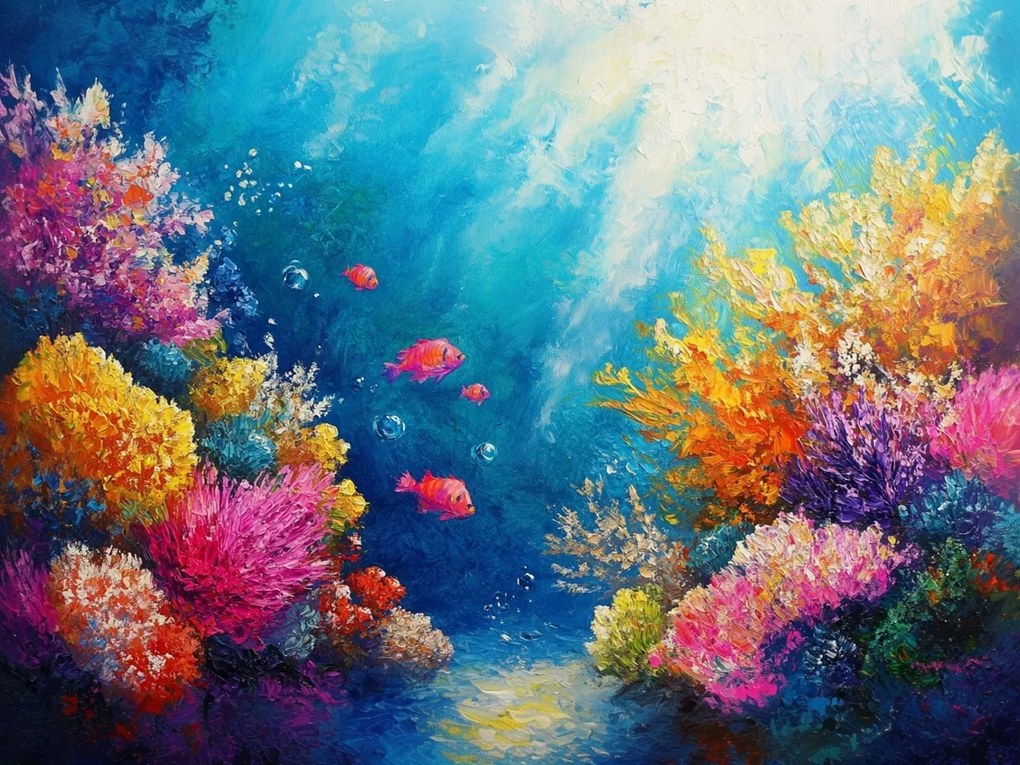 Vászonkép Canvas Víz Alatti Világ Víz Korallzátony Halak Kilátás 100x75