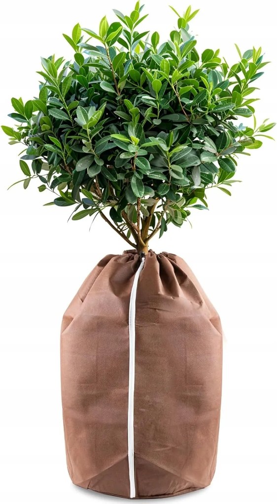 Hővédő huzat növénytartó kaspókhoz téli takaró 70x65cm Barna