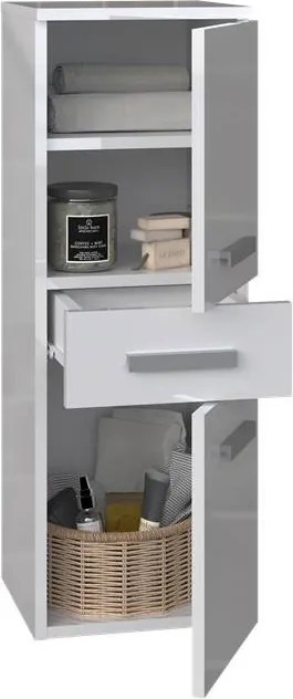 Nel V DDS fürdőszoba szekrény, fényes fehér