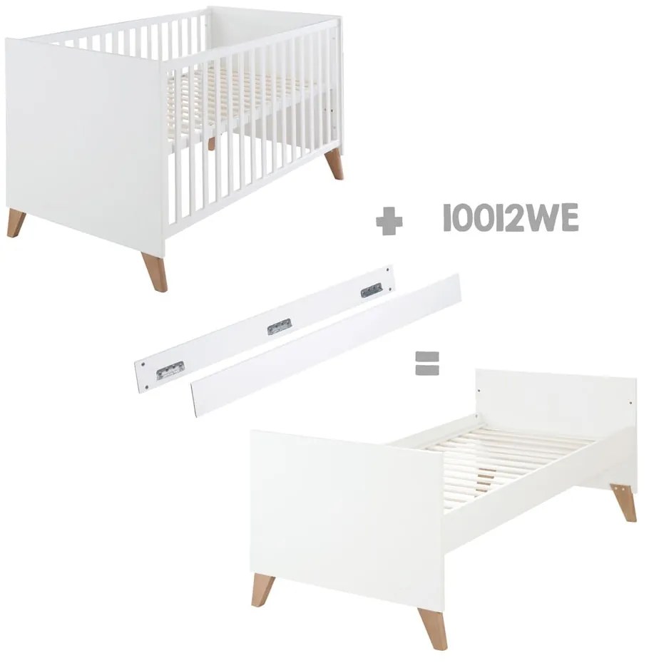 Fehér-natúr színű babaágy 70x140 cm Ole – Roba