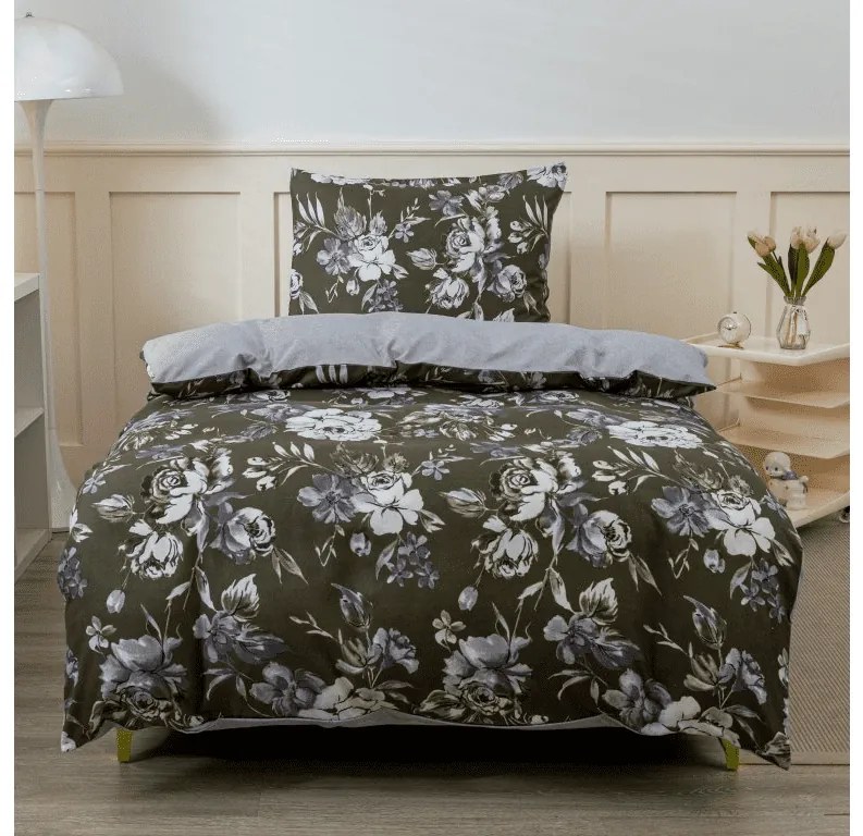 Mikroflanel ágyneműhuzat VIONAE zöld Ágyneműhuzat mérete: 70 x 90 cm | 140 x 200 cm