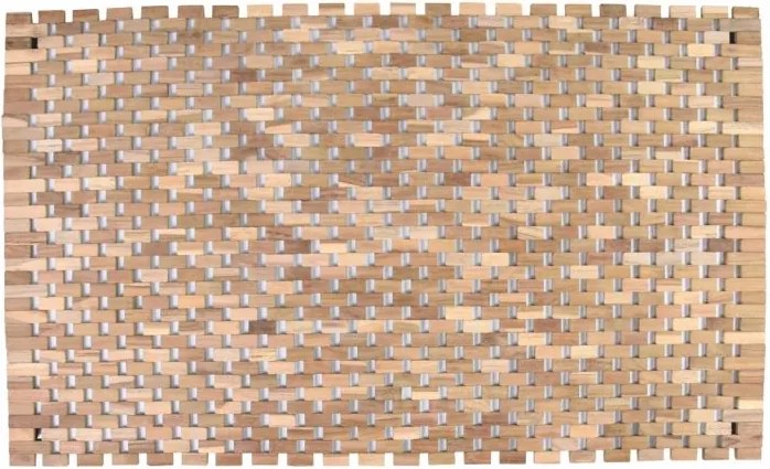Csúszásgátló szőnyeg teakfa 80,5 x 48 cm natúr