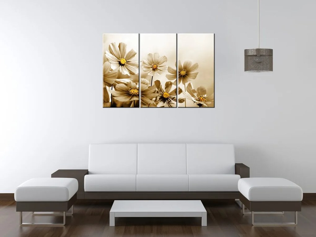 Gario Vászonkép Virágos szépség - 3 részes Méret: 90 x 60 cm