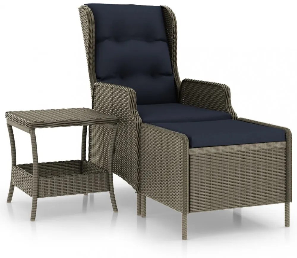 2 részes barna polyrattan kerti ülőgarnitúra párnákkal