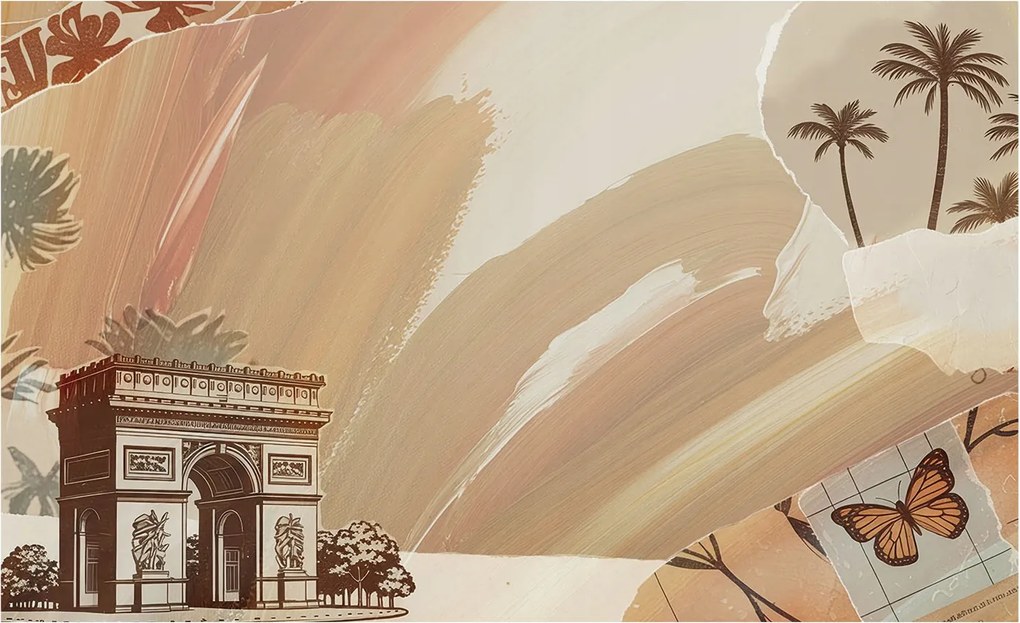 Stílusos Dekoratív Fotótapéta Flizelin Egzotikus utazás 416x254 Ragasztó