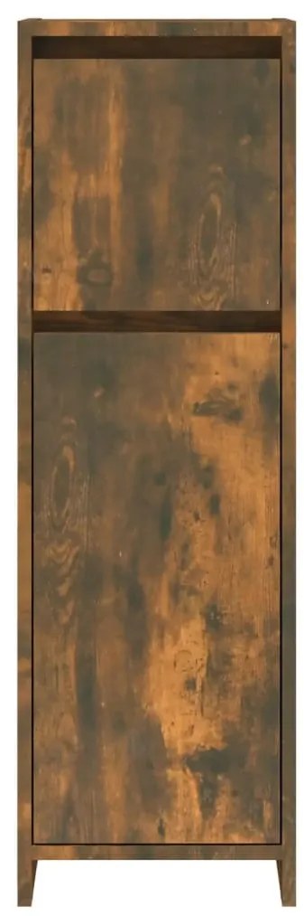 Füstös tölgy színű szerelt fa fürdőszobaszekrény 30x30x95 cm