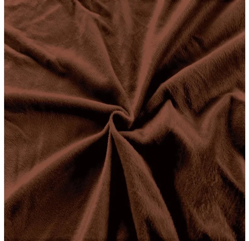 Mikroszálas lepedő BRONE 180x200 cm barna