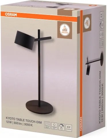 Osram - Dimmelhető LED asztali lámpa DECOR KYOTO LED/12W/230V fekete