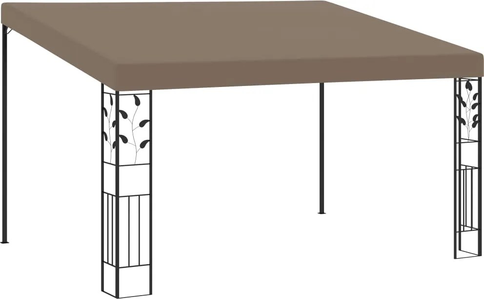 vidaXL tópszínű falra szerelhető pavilon 4 x 3 x 2,5 m