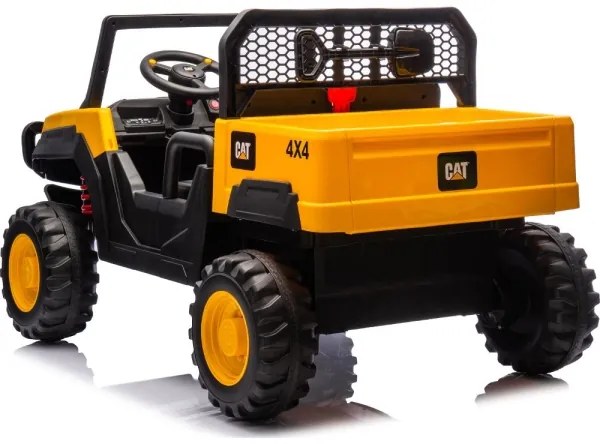 Elektromos CAT autó 60W/7500 mAh sárga/fekete + távirányító