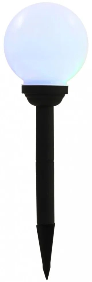 4 db napelemes kültéri LED gömblámpa, 15 cm RGB