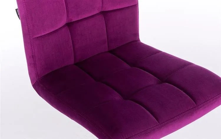 HR7009 Fukszia modern velúr szék arany lábbal