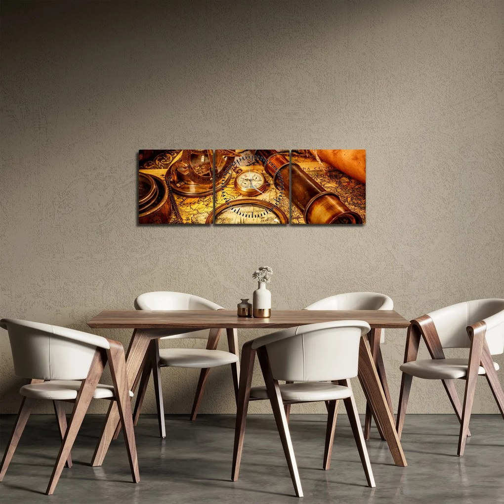 Kép - Tengerészek történelmi segédeszközei (órával) (90x30 cm)