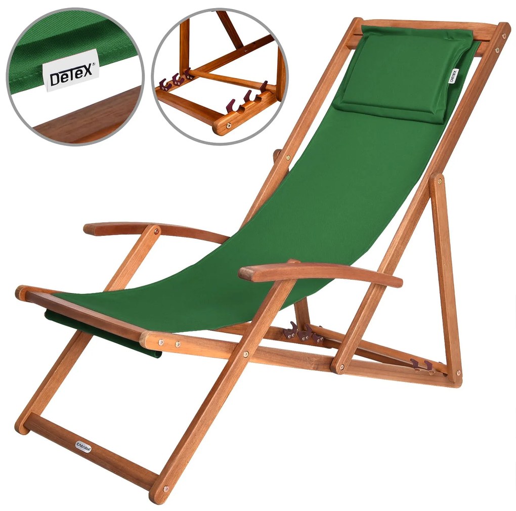 SIENA kerti nyugágy, 65x87x102cm, zöld Casaria