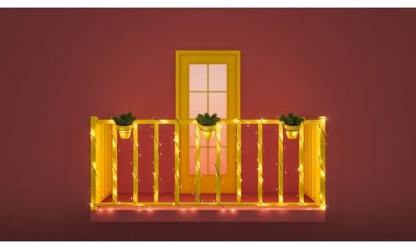 WiZ - LED RGBW Dimmelhető kültéri lánc 160xLED 20m IP44 2700-5000K Wi-Fi