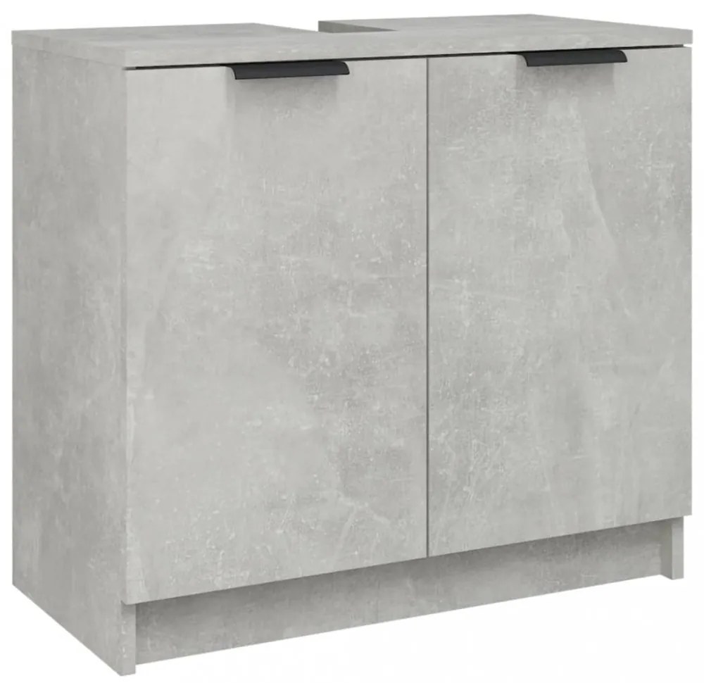 betonszürke színű szerelt fa fürdőszobaszekrény 64,5x33,5x59 cm