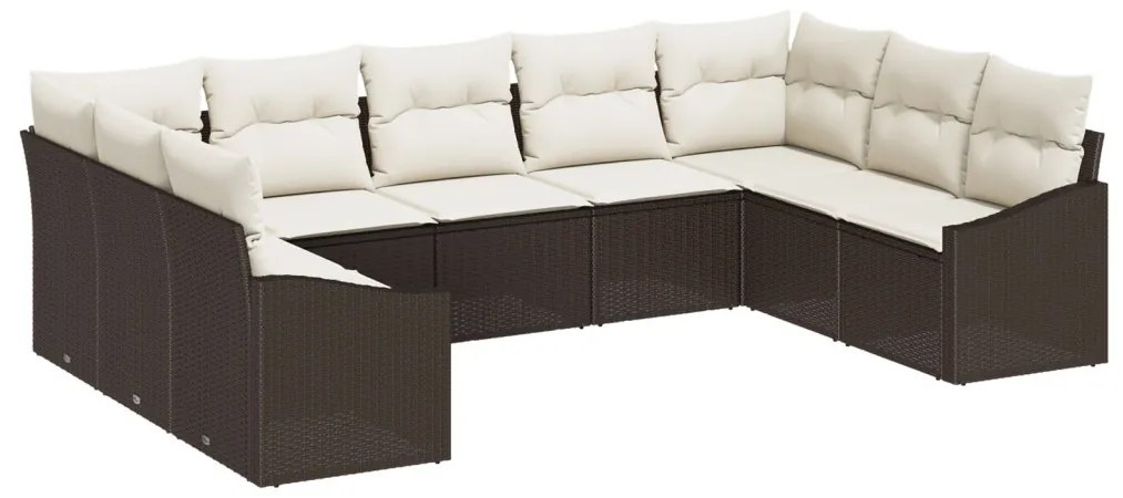 9 részes Kert Sofa Szett Párnákkal