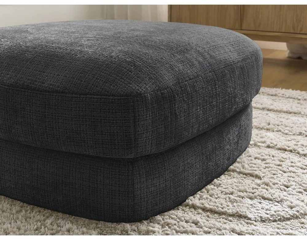 Fekete zsenília lábtartó Leonore – Bobochic Paris