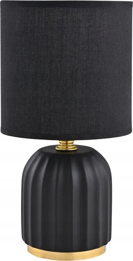 Asztali lámpa fekete hálószoba lámpa nappali kerámia lámpabúra HS8723