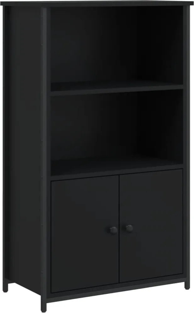 vidaXL fekete szerelt fa magasszekrény 62 x 32 x 103,5 cm
