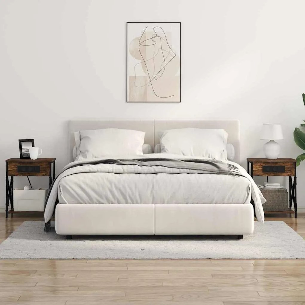 Éjjeliszekrény 2 pcs Füstölt tölgy 41 x 31 x 51 cm Faanyag