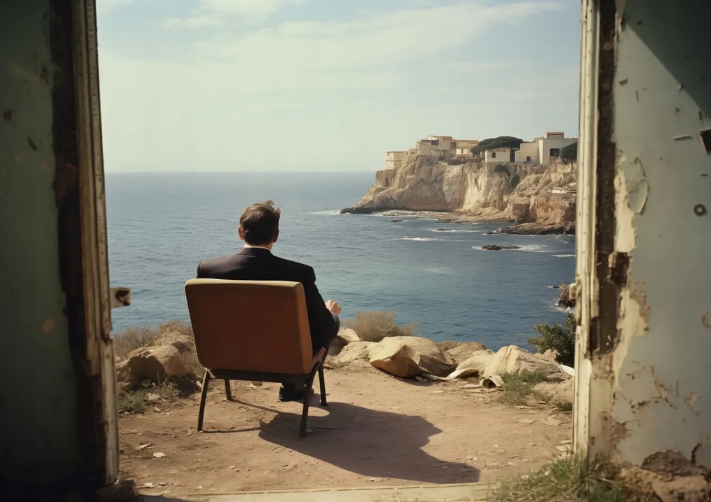 Poszter 29,7x21cm Magányos tengerparti konfrontáció