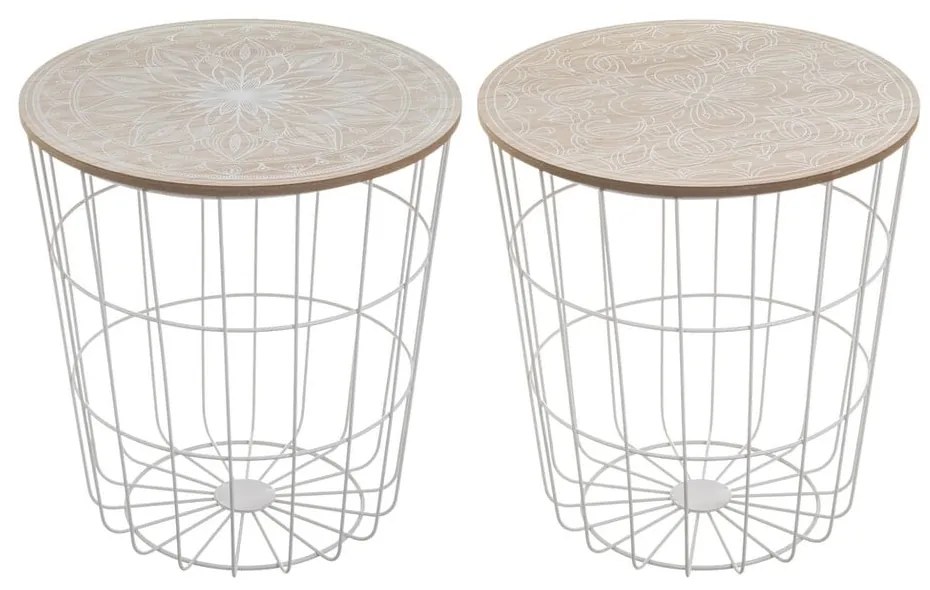 Kerek tárolóasztal szett 2 db-os ø 40 cm – Casa Selección