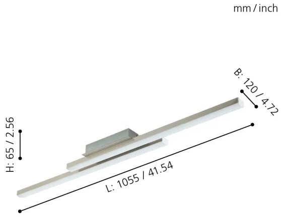Eglo 97906 - FRAIOLI-C LED RGB dimmelhető mennyezeti lámpa 2x17W/230V