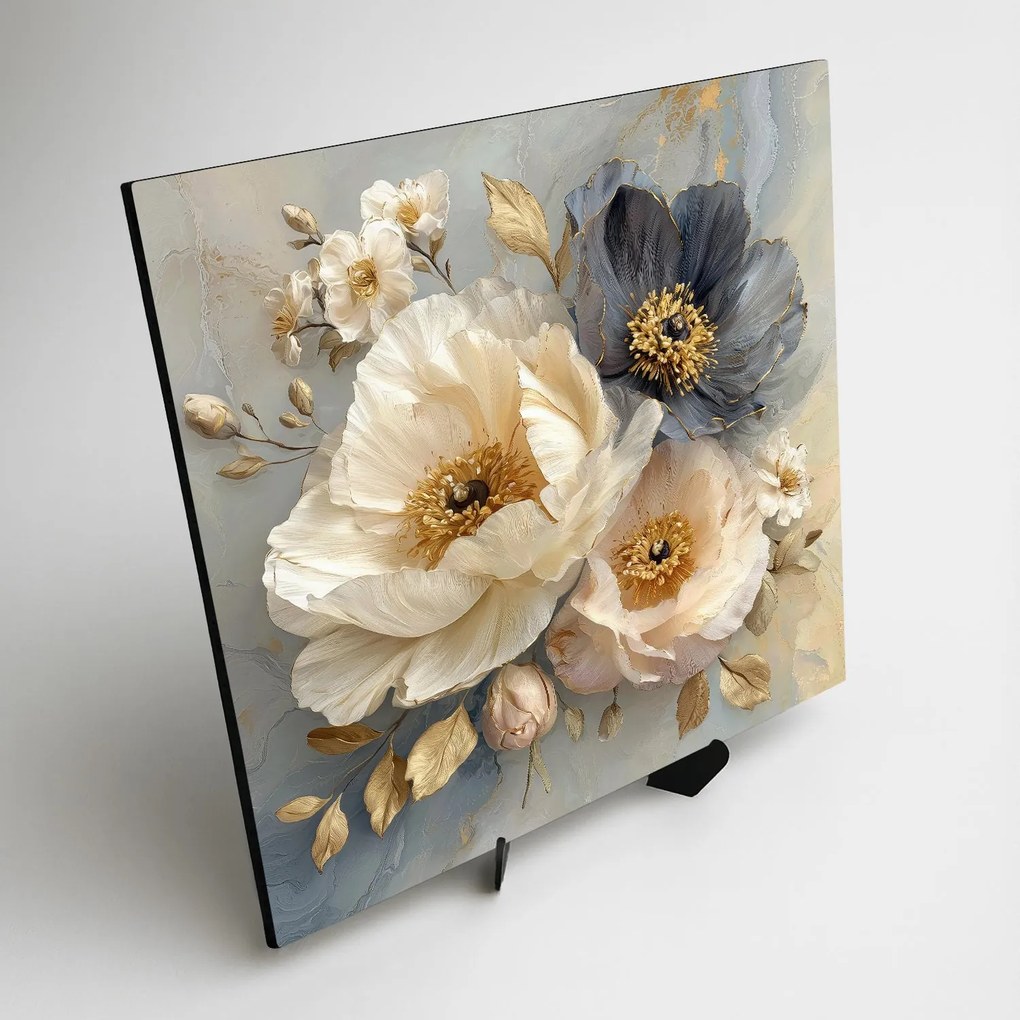 DUBLEZ | Fából készült virág kép - Bazsarózsa