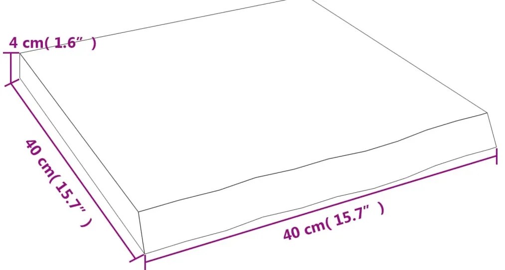 kezeletlen tömör fa fürdőszobai pult 40x40x(2-4) cm