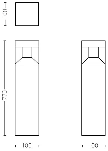 Philips 16482/30/P0 - LED Kültéri lámpa PARTERRE LED/8W IP44