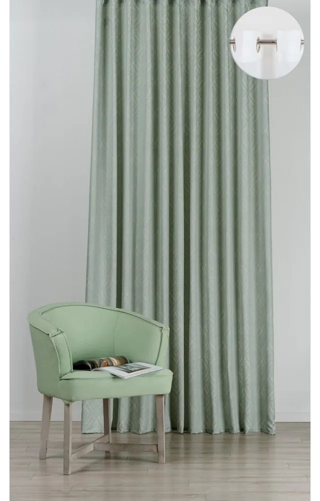 Mentazöld függöny 135x260 cm Sesimbra – Mendola Fabrics