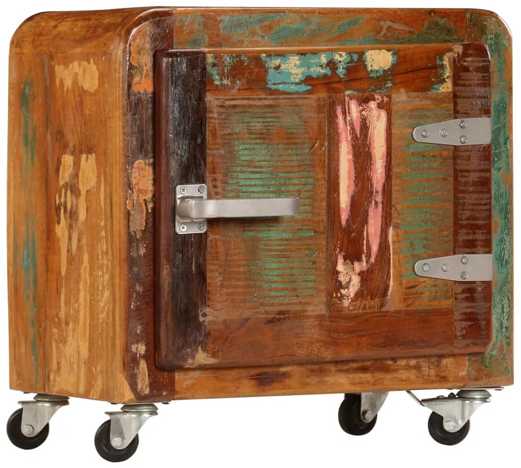 Tömör újrahasznosított fa éjjeliszekrény 50 x 30 x 50 cm