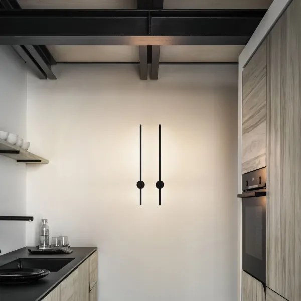 Ideal Lux - LED Fali lámpa ESSENCE LED/12W/230V 3000K 70 cm CRI 90 fekete