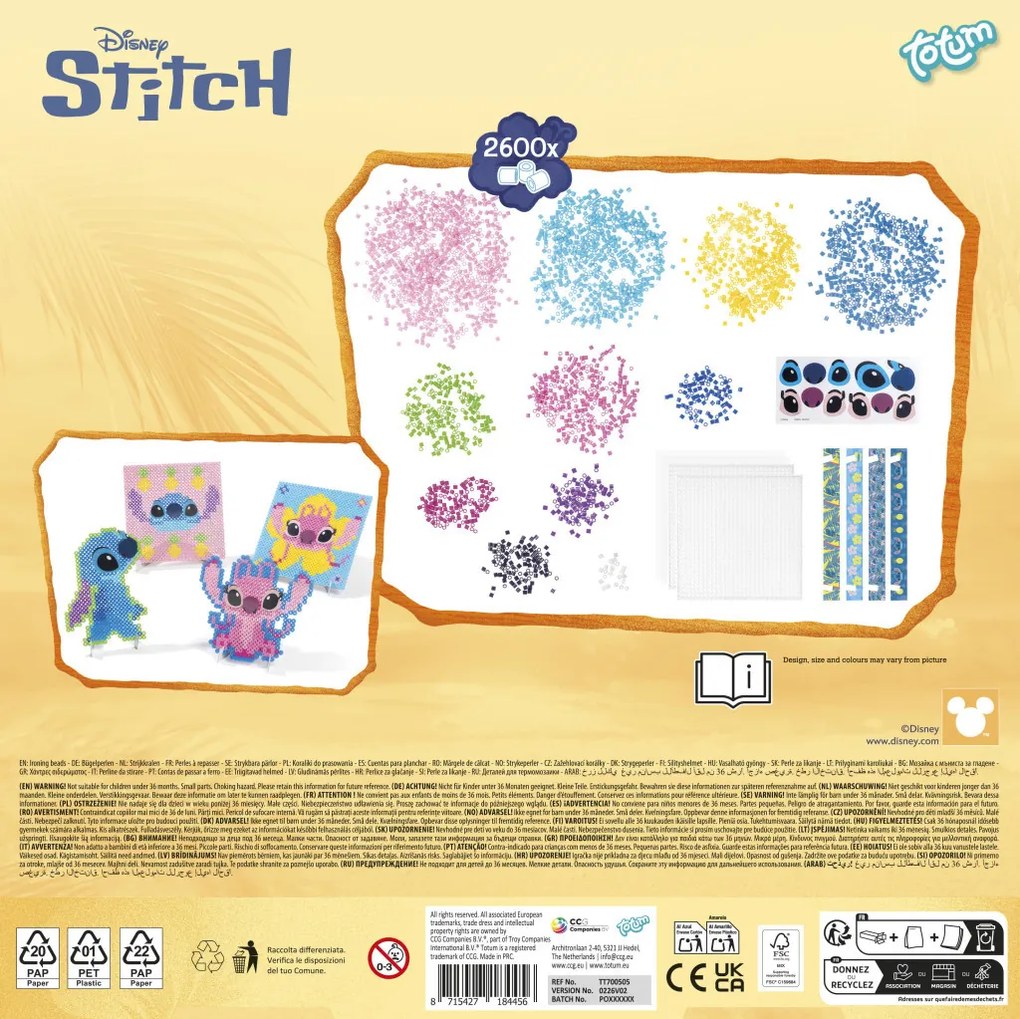 Disney Lilo és Stitch, A csillagkutya Angel vasalható gyöngy kreatív szett