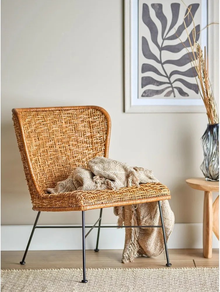 Natúr színű szőtt fotel Somme – Bloomingville