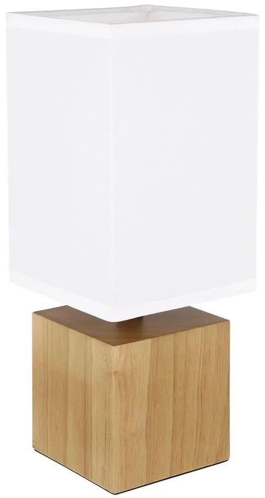 Globo 21628W - Asztali lámpa VALENTINO 1xE27/7W/230V fehér/barna