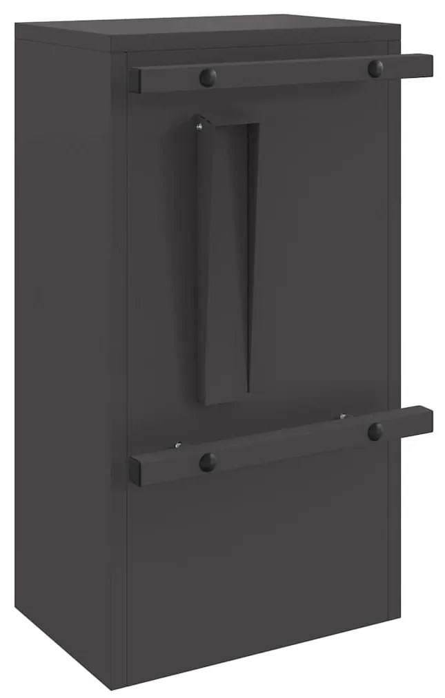 postaláda Fekete 30 x 23 x 55 cm Acél