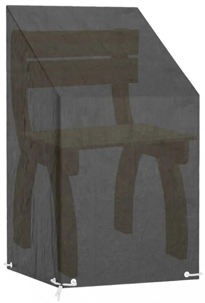 2 db polietilén kerti szék huzat 8 fűzőlyukkal 65x65x80/120 cm