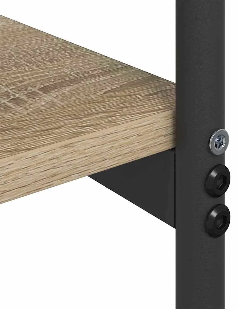 Konzolasztal polcokkal sonoma tölgy 101 x 35 x 80.5 cm Faanyag