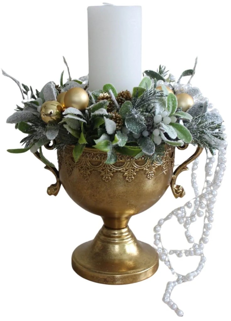 Karácsonyi gyertyatartó Grál 25 cm