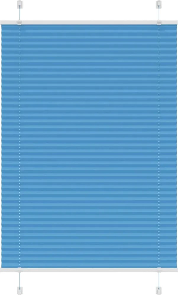 vidaXL pliszírozott redőny kék 100x150 cm szövetszélesség 99,4 cm