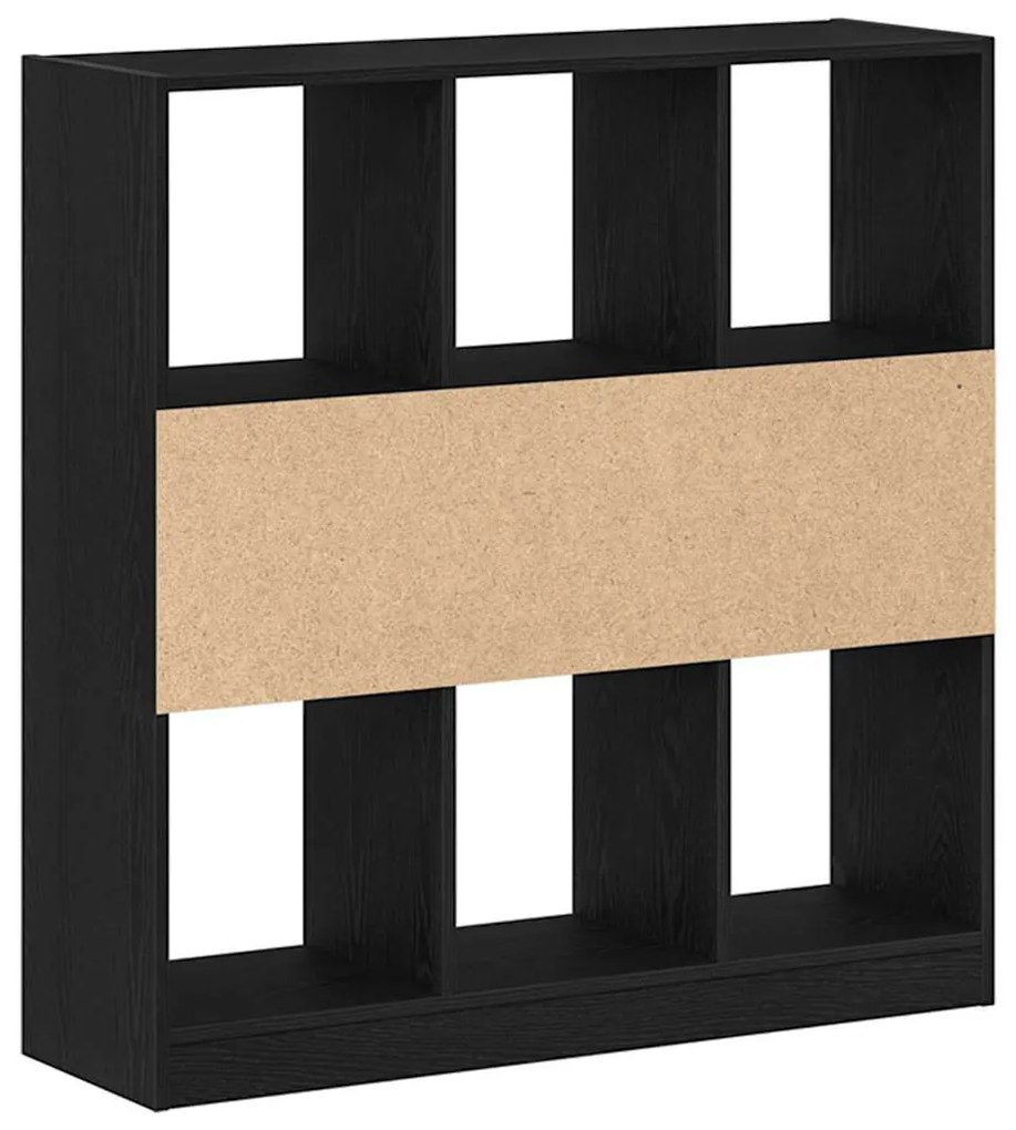 fekete tölgy színű szerelt fa könyvszekrény 97,5x29,5x100 cm