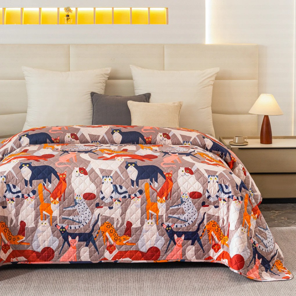 ágytakaró CATMOSPHERE, színes kivitel Méret: 170 x 210 cm