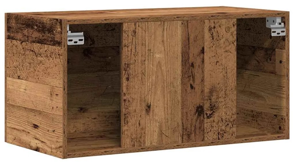antik fa színű szerelt fa faliszekrény 80x39x40 cm