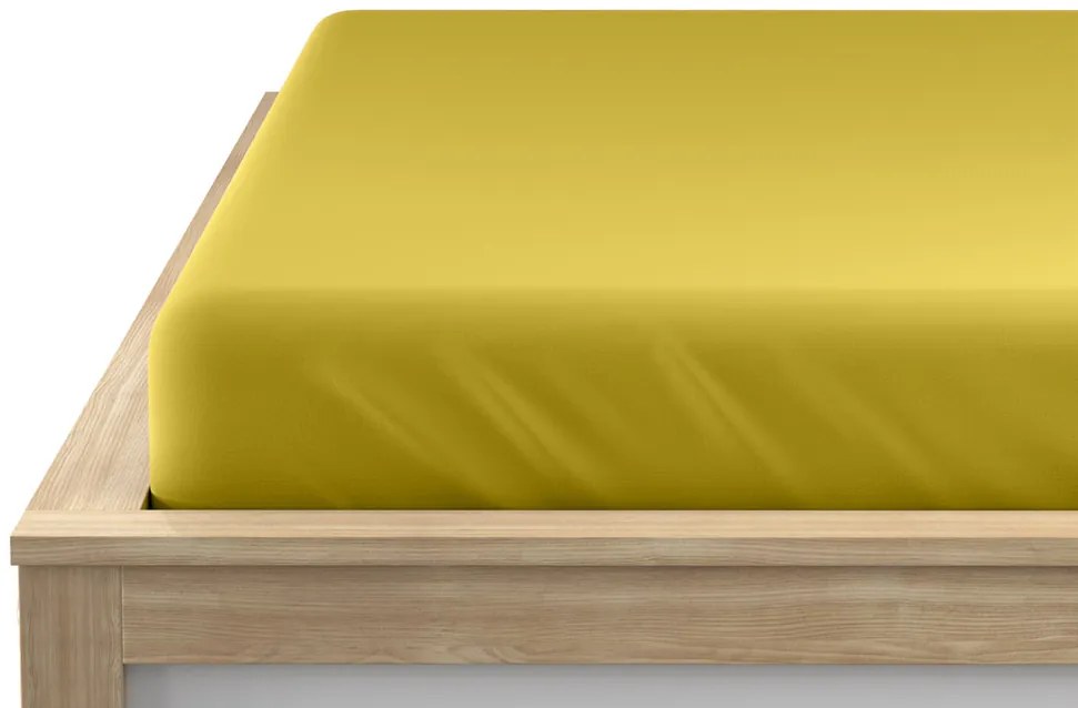 Jersey sárga lepedő 200 x 220 cm
