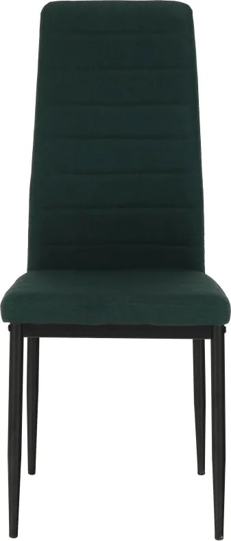 Szék, smaragd szövet/fekete fém, COLETA NOVA