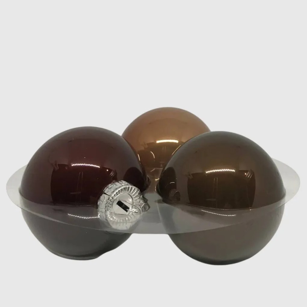 Elegant Lounge üveg karácsonyi gömb szett 12*6cm