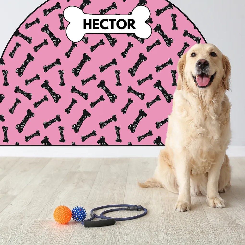 PIPPER. Védő textil falmatrica – Ív – Csontocskák Méret: 83x60cm, Indíték: névvel
