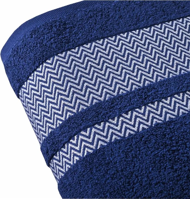 EMI Ates sötétkék pamut fürdőlepedő 70x140 cm